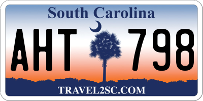 SC license plate AHT798