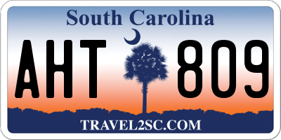 SC license plate AHT809