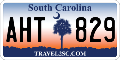 SC license plate AHT829