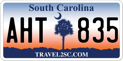 SC license plate AHT835