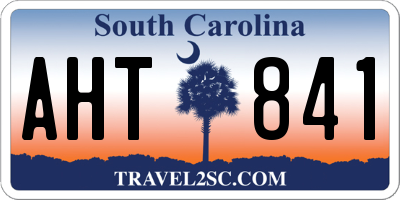 SC license plate AHT841
