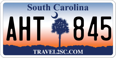 SC license plate AHT845