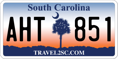 SC license plate AHT851