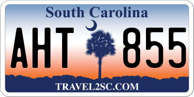 SC license plate AHT855