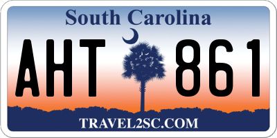 SC license plate AHT861