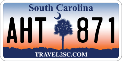 SC license plate AHT871