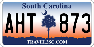 SC license plate AHT873
