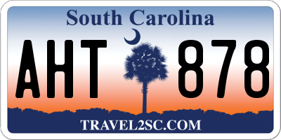 SC license plate AHT878