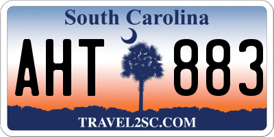 SC license plate AHT883