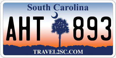 SC license plate AHT893