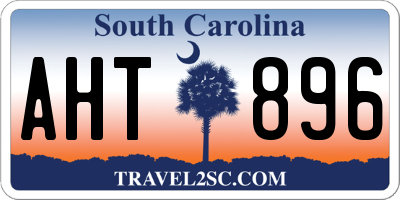 SC license plate AHT896