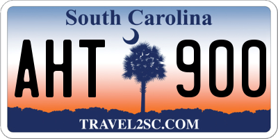 SC license plate AHT900