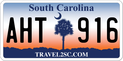 SC license plate AHT916