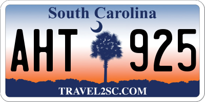 SC license plate AHT925