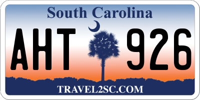 SC license plate AHT926