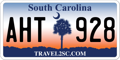 SC license plate AHT928