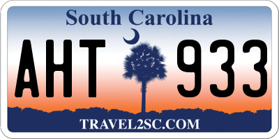 SC license plate AHT933