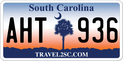 SC license plate AHT936