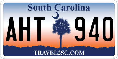 SC license plate AHT940
