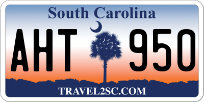 SC license plate AHT950