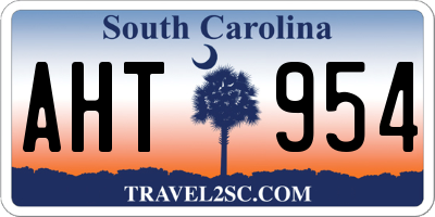 SC license plate AHT954