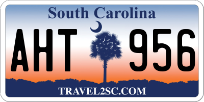 SC license plate AHT956
