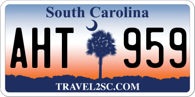 SC license plate AHT959