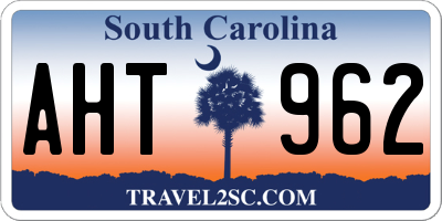 SC license plate AHT962