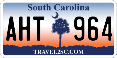 SC license plate AHT964