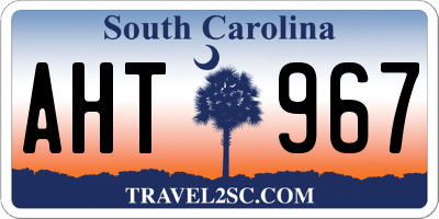 SC license plate AHT967