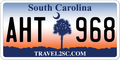 SC license plate AHT968