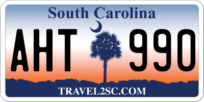 SC license plate AHT990