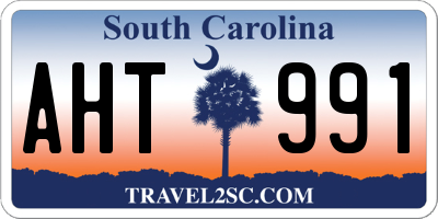 SC license plate AHT991