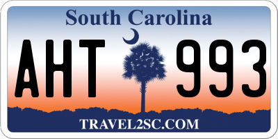 SC license plate AHT993