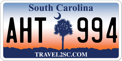 SC license plate AHT994