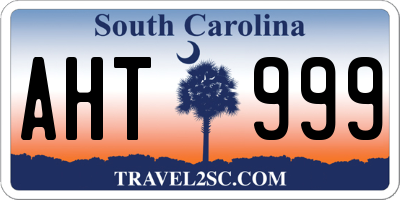 SC license plate AHT999