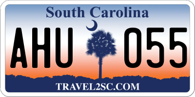 SC license plate AHU055