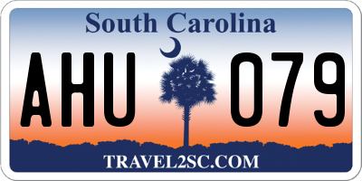 SC license plate AHU079