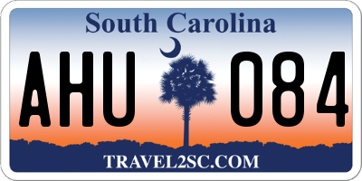 SC license plate AHU084
