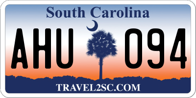 SC license plate AHU094