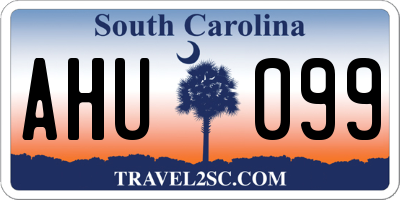 SC license plate AHU099