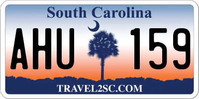 SC license plate AHU159