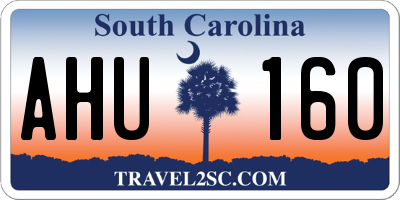 SC license plate AHU160