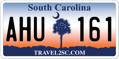 SC license plate AHU161