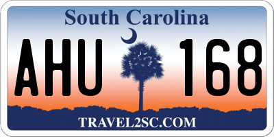 SC license plate AHU168