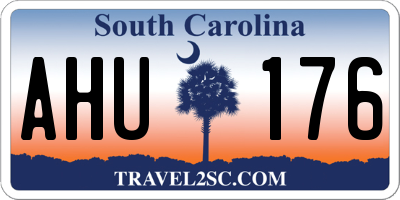 SC license plate AHU176