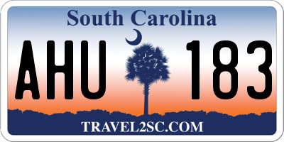 SC license plate AHU183
