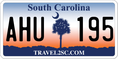 SC license plate AHU195