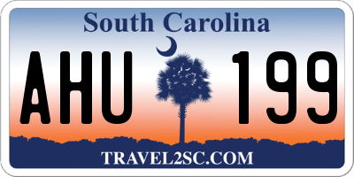 SC license plate AHU199