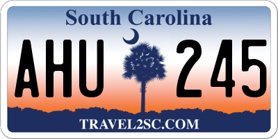 SC license plate AHU245